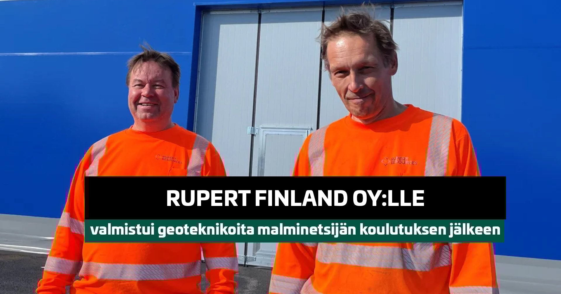 Geoteknikot Ismo Piispanen (vas.) ja Arto Korhonen.