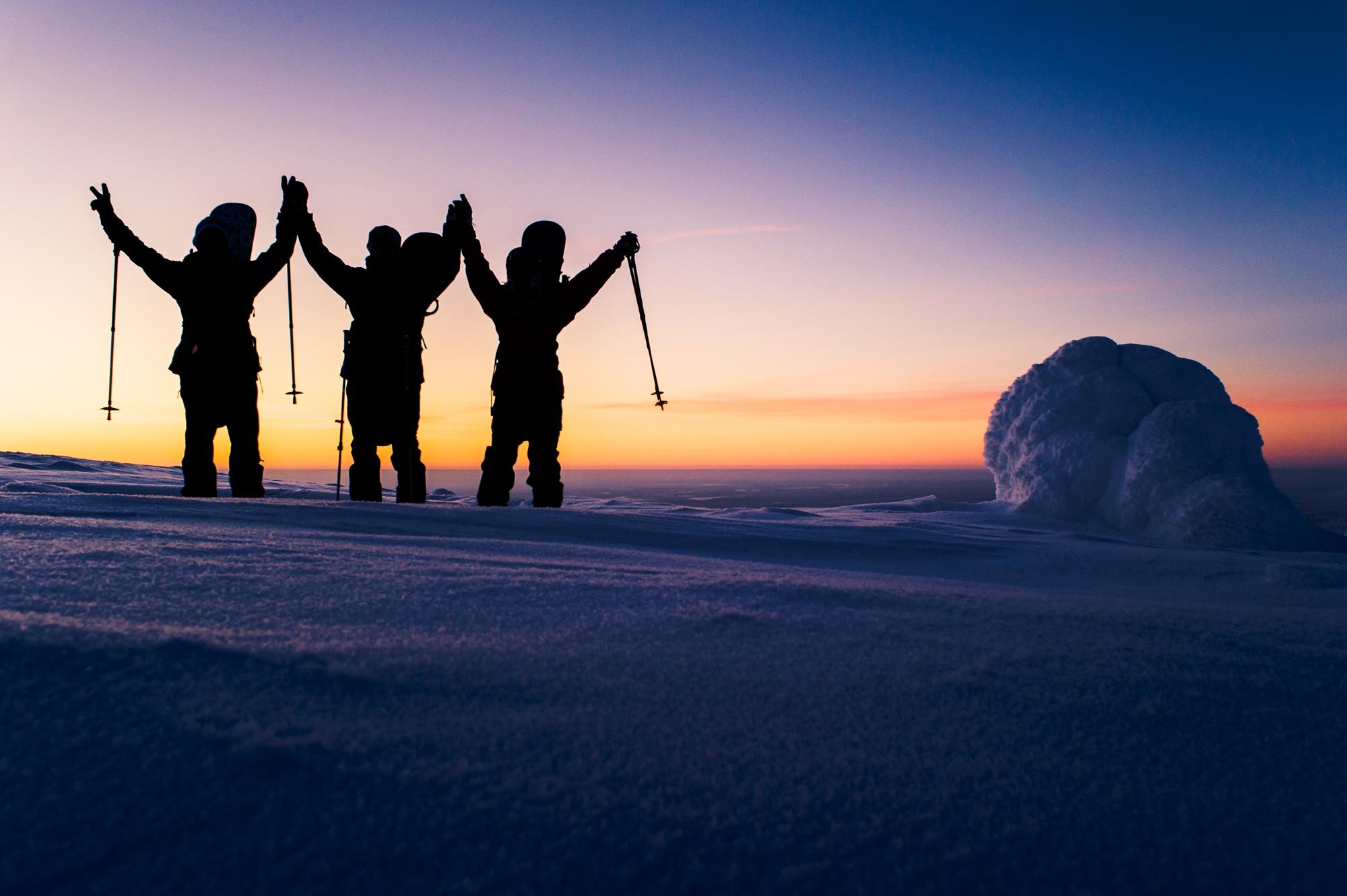 Talvi_Laskijat-tunturilla_Jaakko-Posti